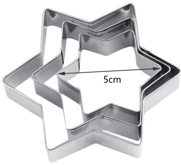 Keuken Gadgets Cookie Fondant Mould Cutter Rvs Biscuit Cutter Bakken Taart Decoreren Dessert Tool Keuken Gereedschap ster-3stk