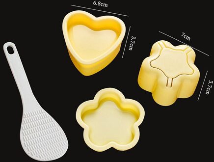 Keuken Gadgets Onigiri Set Voor Sushi Rollen Sushi Mold Onigiri Rijst Bal Bento Druk Maker Mold Diy Tools Keuken Accessoires