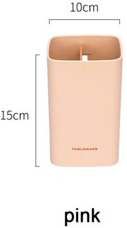 Keuken Gebruiksvoorwerp Houder Lepel Vork Bestek Muur Afdruiprek Opbergdoos Koken Tool Bestek Organisator Rack Servies Roze