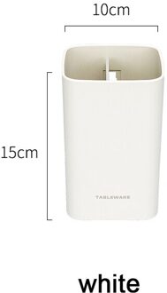 Keuken Gebruiksvoorwerp Houder Lepel Vork Bestek Muur Afdruiprek Opbergdoos Koken Tool Bestek Organisator Rack Servies wit