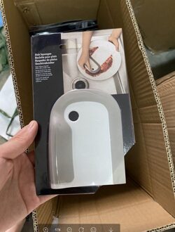 Keuken Geïntegreerde Zacht Rubber Schraper Diner Plaat Zacht Rubber Cleaning Tools Servies Schraper Borstel Card packaging.