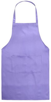 Keuken Gemak Winkel Effen Kleur Schort Voor Vrouwen Thuis Mouwloze Schort Paars