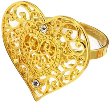 Keuken Gereedschap Hartvormige Servetringen Houder Servet Gesp Bruiloft Tafel Decoratie Servies Kookgerei Bar Accessoires goud