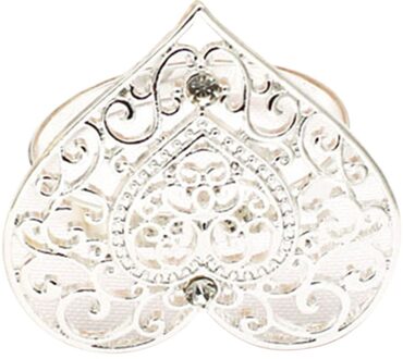 Keuken Gereedschap Hartvormige Servetringen Houder Servet Gesp Bruiloft Tafel Decoratie Servies Kookgerei Bar Accessoires zilver