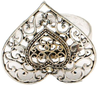 Keuken Gereedschap Hartvormige Servetringen Houder Servet Gesp Bruiloft Tafel Decoratie Servies Kookgerei Bar Accessoires zwart