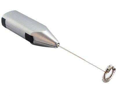 Keuken Gereedschap Koffie Elektrische Melkopschuimer Foamer Drinken Whisk Mixer Eieren Beater Mini Handvat Stirrer Zilver