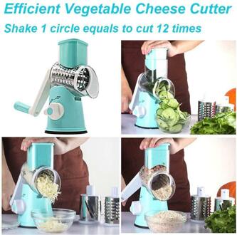 Keuken Gereedschap Multi-Functionele Groente Kaas Cutter Slicer Shredder Grinder Koken Gadgets Blauw