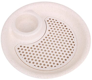 Keuken Gereedschap Ronde Plastic Saus Snack Schotel Fruitschaal Aftappen Knoedel Plaat Dumplings Schotel Dual-layer Disc Tool beige