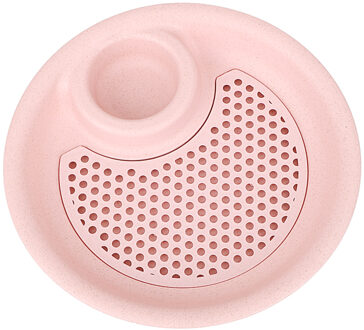 Keuken Gereedschap Ronde Plastic Saus Snack Schotel Fruitschaal Aftappen Knoedel Plaat Dumplings Schotel Dual-layer Disc Tool roze
