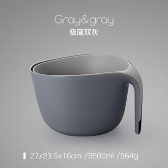 Keuken Groente Wasmand Double-Layer Plastic Plantaardige Wastafel Set Afvoer Wastafel Voor Wassen Fruit Filter Mand