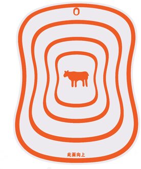 Keuken Hakblokken Tool Flexibele Transparante Snijplank Keuken PP Snijplanken Indeling Snijplank oranje