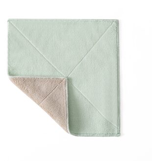 Keuken Handdoek Opknoping Zakdoek Huishoudelijke Water Absorptie Niet Te Werpen Haar Verdikte Vaatdoek Hand Wassen Handdoek groen grijs