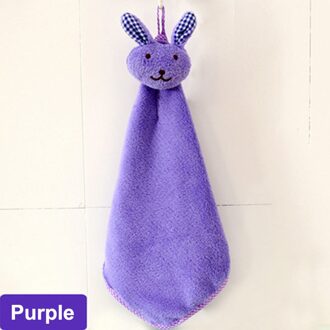 Keuken Handdoek Schotel Doeken Leuke Cartoon Super Absorberende Keuken Wassen Doek Vegen Handdoek Voor Drogen Gerechten Vegen Schotel Rags Paars