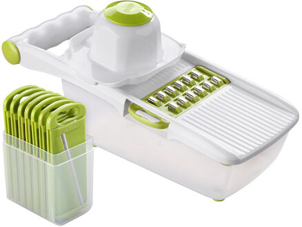 Keuken Handleiding Groente Cutter Slicer 8 Een Rvs Verwisselbare Messen Mandoline Aardappel Dunschiller Wortel Rasp Dicer 8 blades
