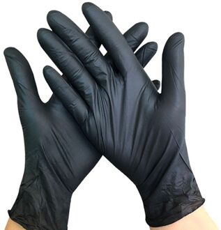 Keuken Handschoenen Voor Koken 50 Stuks Zwarte Wegwerp Handschoenen Latex Afwassen/Werk/Rubber/Tuin Handschoenen Gant Noir jetable M