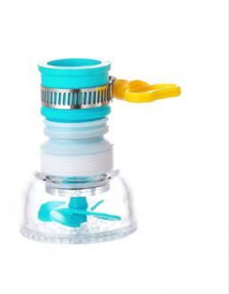 Keuken Home Water Kraan Filter Kraan Hoofd 360 ° Roterende Nozzle Anti-Splash Waterbesparende Booster Douche Voor badkamer 03 blauw