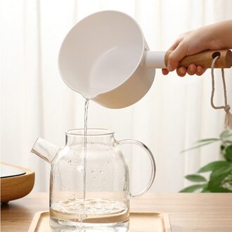 Keuken Houten Lange Handvat Water Pollepel Badkamer Bailer Wit Water Scoop Woonaccessoires