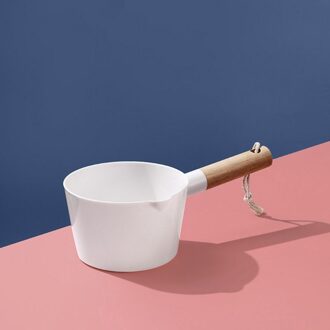 Keuken Houten Lange Handvat Water Pollepel Badkamer Wit Scoop Japanse Stijl Huis L5YE
