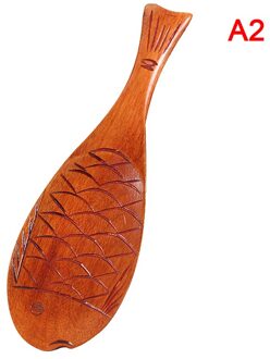 Keuken Houten Lepel Rijst Hout Paddle Spatel Leuke Vis Scoop Koken Gereedschap A2