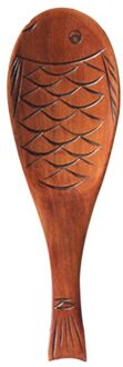 Keuken Houten Rijst Opscheplepel Hout Rijst Paddle Spatel Leuke Vis Rijst Lepel Scoop Aardappel Maaltijd Server Koken Gereedschap 2
