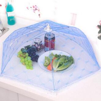 Keuken Kant Mesh Screen Bescherm Cover Inklapbare Paraplu Tenten Dome Fly Picknick Grote Voedsel Deksel 60cm
