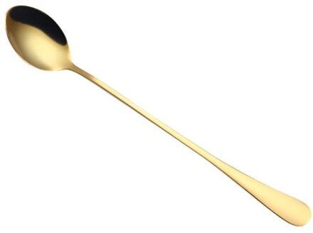 Keuken Kleurrijke Roestvrij Stalen Lepel Lange Steel Lepels Bestek Koffie Drinken Gereedschap Keuken Gadget roos goud
