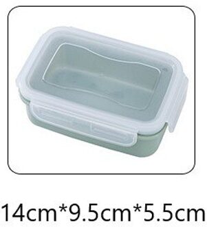 Keuken Koelkast Korrels Opslagtank Opbergdoos Clamshell Scherper Blikjes Verzegeld Opslagtank Afdichting Pot Voedsel Opslag Container groen-rechthoek