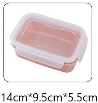 Keuken Koelkast Korrels Opslagtank Opbergdoos Clamshell Scherper Blikjes Verzegeld Opslagtank Afdichting Pot Voedsel Opslag Container roze-rechthoek