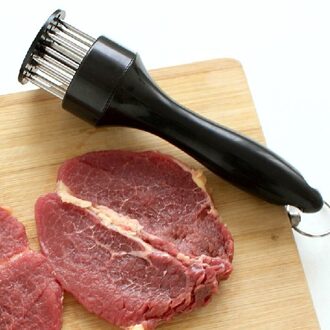 Keuken Koken Gereedschap Vleesvermalser Tool Pounder Gadgets Rvs Steak Hamer Mallet Naald Losse Huishoudelijke Karbonade YZ80-zwart