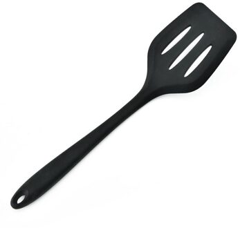 Keuken Koken Turner Silicone Ingelaste Koken Spatel Koken Gebruiksvoorwerp Voor Thuis Rundvlees Vlees Schraper Kookgerei zwart