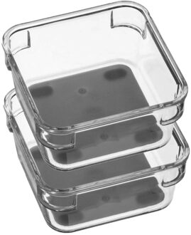 Keuken lade organizer bakje - Set van 2x stuks - 1-vaks - Tidy Smart serie - kunststof - 9 x 9 x 4,5