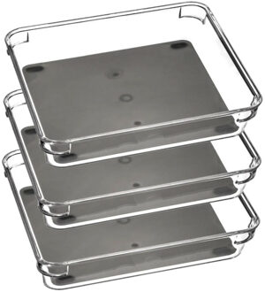 Keuken lade organizer bakje - Set van 3x stuks - 1-vaks - Tidy Smart serie - kunststof - 16 x 23 x 4