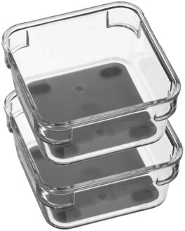 Keuken lade organizer bakje - Set van 4x stuks - 1-vaks - Tidy Smart serie - kunststof - 9 x 9 x 4,5