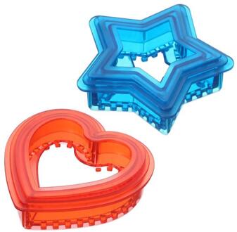 Keuken Lunch Diy Sandwiches Cutter Mould Taart Tools Voedsel Cookie Cutter Sterven Brood Koekjes Mal Kids Lunch Maker Leuke vorm ster en hart