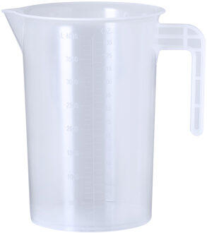 Keuken maatbeker/mengbeker - kunststof - transparant - 4000 ml - schenktuit