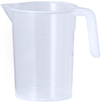 Keuken maatbeker/mengbeker - kunststof - transparant - 500 ml - schenktuit