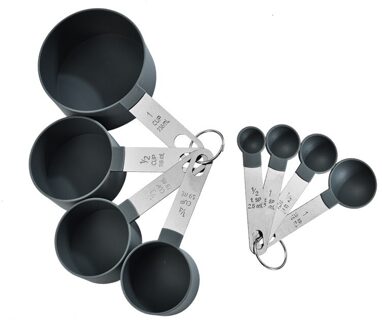 Keuken Maatlepels Theelepel Koffie Suiker Scoop Cake Bakken Meel Maatbekers Keuken Koken Gereedschap grijs