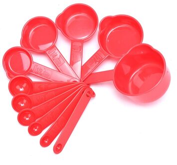 Keuken Maatlepels Theelepel Koffie Suiker Scoop Cake Bakken Meel Maatbekers Keuken Koken Tool rood