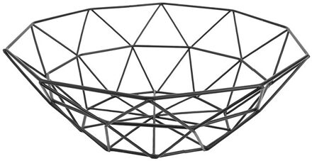 Keuken Mand Container Kom Metalen Draad Mand Keuken Afvoer Rack Fruit Groente Opslag Houder Snack Lade Kom YZ57-zwart geometry