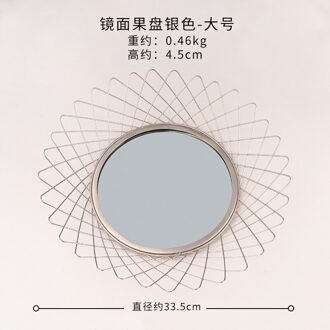 Keuken Mand Container Kom Metalen Draad Mand Keuken Afvoer Rack Fruit Groente Opslag Houder Snack Lade Kom zilver-L