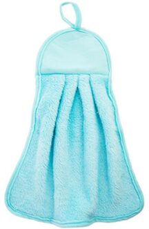 Keuken Microfiber Doek Coral Fluwelen Water Absorberend Doekje Handdoek Handdoek Keuken Badkamer Handdoek Blauw