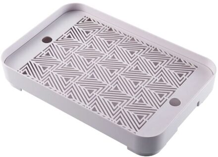 Keuken Mok Cup Organizer Afvoer Rack Afdruiprek Opslag Plank Lade Voor Gerechten Q39B Grijs