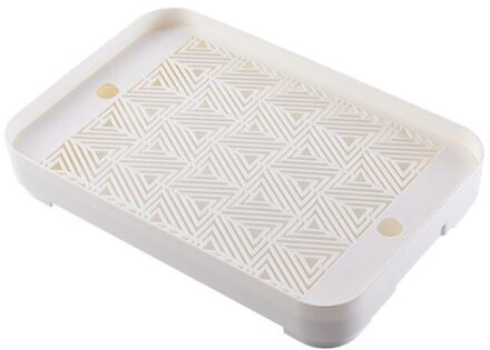 Keuken Mok Cup Organizer Afvoer Rack Afdruiprek Opslag Plank Lade Voor Gerechten wit