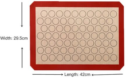 Keuken Non-stick Siliconen Deeg Rolling Mat Bakken Gebak Klei Pad Sheet Liner koffie rood edge