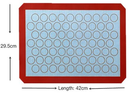 Keuken Non-stick Siliconen Deeg Rolling Mat Bakken Gebak Klei Pad Sheet Liner wit low rood edge