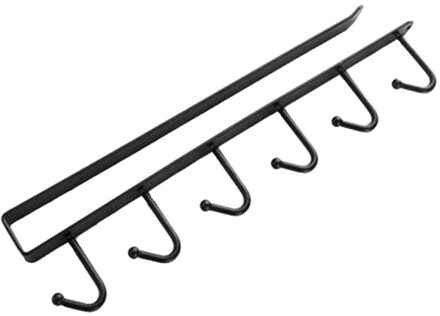 Keuken Opbergrek Kast Opknoping Haak Hanger Borst Organizer Holder Badkamer Woonkamer Diversen Haak #45 zwart