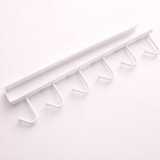 Keuken Opknoping Kast Glas Bekerhouder Cup Koffie Rack Opbergkast Kleding Kapstok Keuken Organizer Gereedschap Levert wit