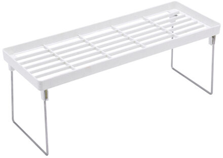 Keuken Opvouwbare Opbergrek Kunststof Plank Organisator Voor Keuken Aroma Keuken Organisator Rack Kookgerei Kruidkruik Houder wit