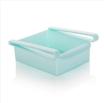 Keuken Organisator Opslag Plank Koelkast Opbergdoos Koelkast Vriezer Plank Houder Groente Fruit Organizer Box Mand B stijl-blauw