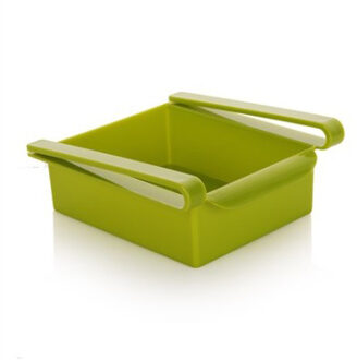 Keuken Organisator Opslag Plank Koelkast Opbergdoos Koelkast Vriezer Plank Houder Groente Fruit Organizer Box Mand B stijl-groen